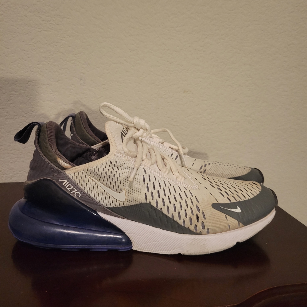 Nike Air Max 270 Beige and Navy Women's Sneakers